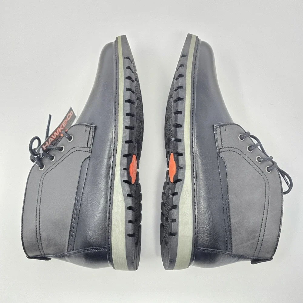Hawke & Co Mens Fairweather Black Grey Chukka Boots Memory Foam Size 8.5 NEW